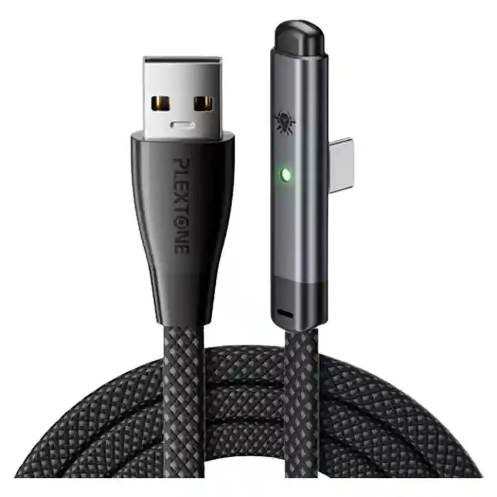 Plextone C2U T100 USB To Type C Elbow Gaming Data Cable 66W 1m